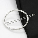 Trending  Triangle Circle Moon Hair Clips Metal Circle Hair