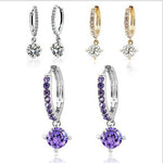 Head Turning Austrian Crystal Hoop Earrings