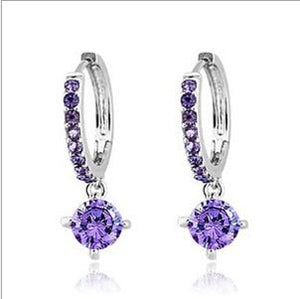 Head Turning Austrian Crystal Hoop Earrings