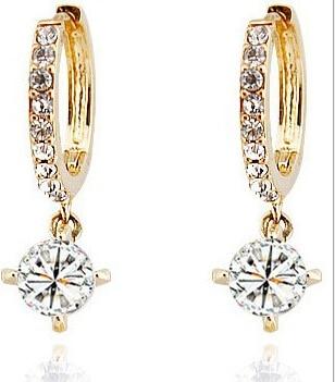 Head Turning Austrian Crystal Hoop Earrings