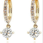 Head Turning Austrian Crystal Hoop Earrings