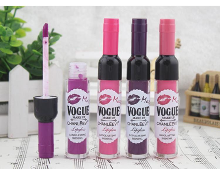 Cute Wine Bottle Lip Gloss Matte Waterproof