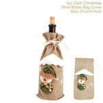 Santa Claus Wine Bottle Cover Christmas Bottle Decorations