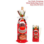 Santa Claus Wine Bottle Cover Christmas Bottle Decorations