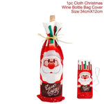 Santa Claus Wine Bottle Cover Christmas Bottle Decorations