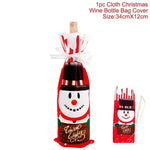 Santa Claus Wine Bottle Cover Christmas Bottle Decorations