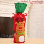 Santa Claus Wine Bottle Cover Christmas Bottle Decorations