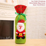 Santa Claus Wine Bottle Cover Christmas Bottle Decorations