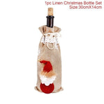 Santa Claus Wine Bottle Cover Christmas Bottle Decorations