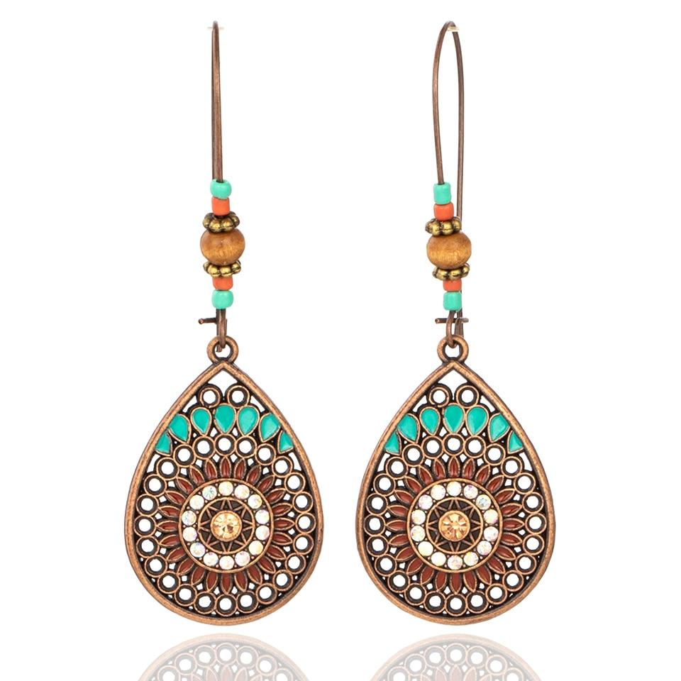 Hollow Water Drop Shaped Boho Earrings