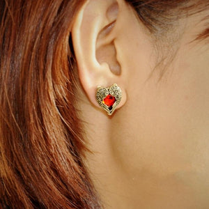 Ruby Angel Wings Earrings