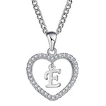 Personalized  Love Heart Crystal Necklace