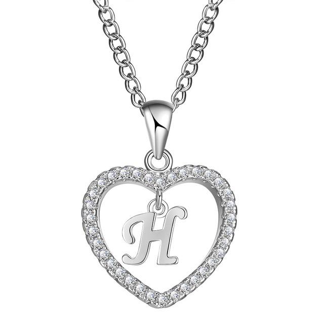 Personalized  Love Heart Crystal Necklace