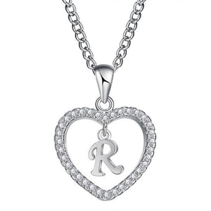 Personalized  Love Heart Crystal Necklace