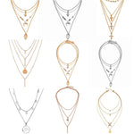 Shiny Multilayer Crystal Shell Moon Necklaces