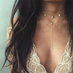 Shiny Multilayer Crystal Shell Moon Necklaces