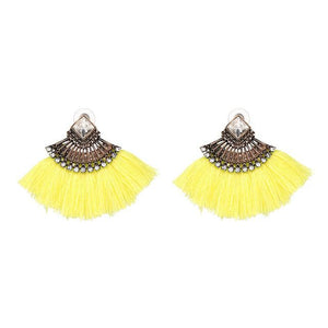 Big Boho Drop Earrings Long Fringe Earrings