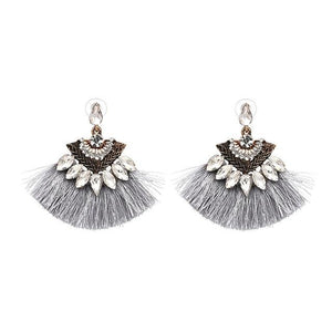 Big Boho Drop Earrings Long Fringe Earrings