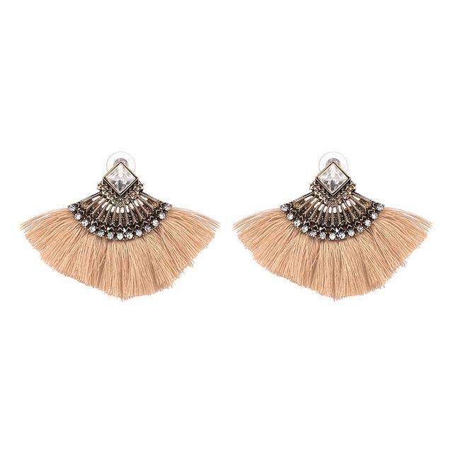 Big Boho Drop Earrings Long Fringe Earrings