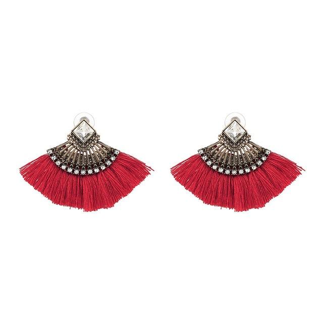 Big Boho Drop Earrings Long Fringe Earrings