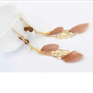 Dylan's Elegant  Feather Dangle Earring Collection