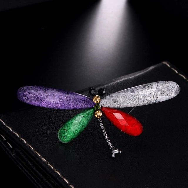 Multicolor Dragonfly Brooch