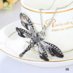 Dragonfly Rhinestones Charms Chic Necklace