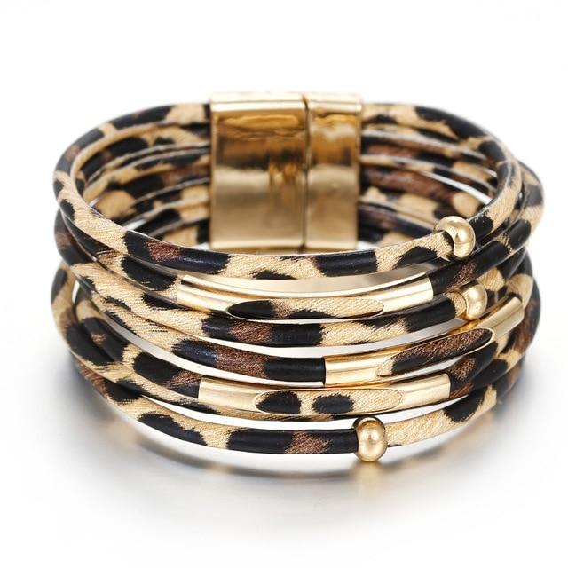 Leopard Leather Bracelet