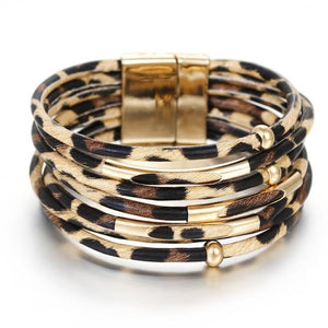 Leopard Leather Bracelet