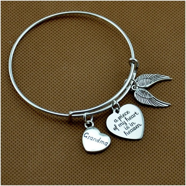 Angel Wing Bracelet Memorial Bangle