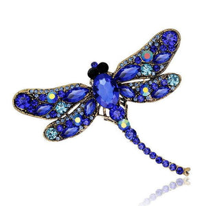 Austrian Crystal Dragonfly Brooches